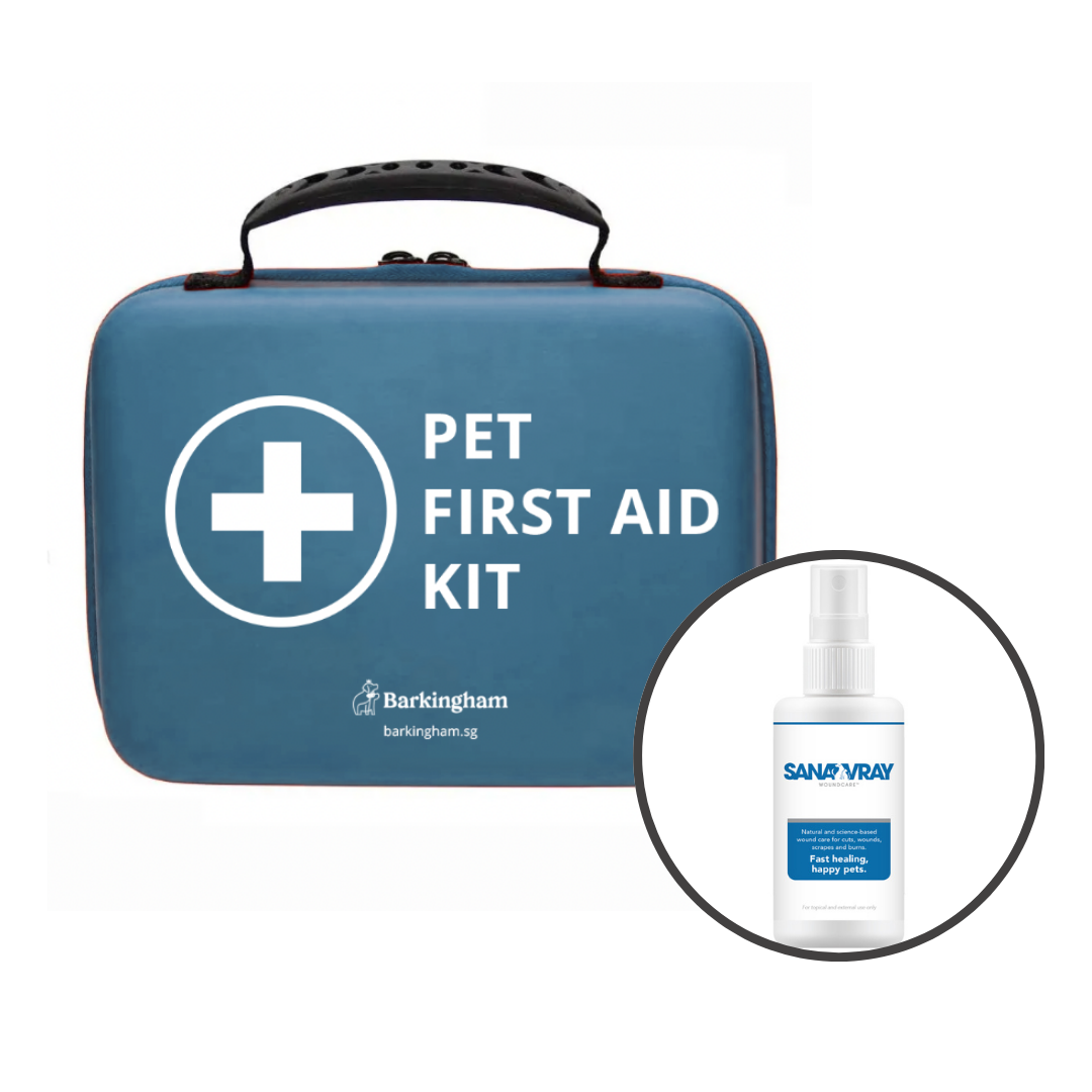 Lite Pet First Aid Kit + SanaVray Woundcare Spray For Pets