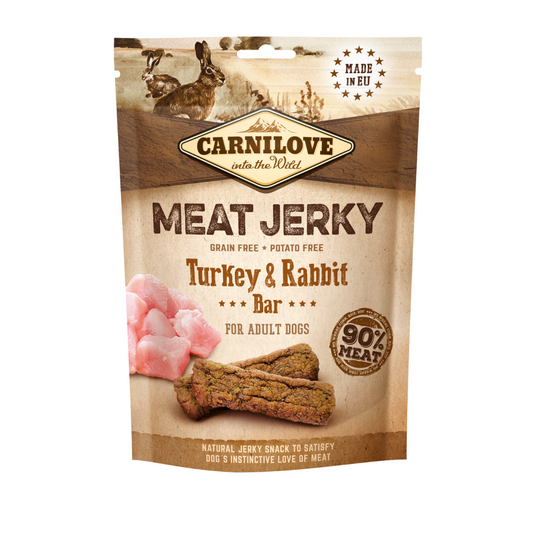 Carnilove Meat Jerky - Rabbit with Turkey Bar (100g)