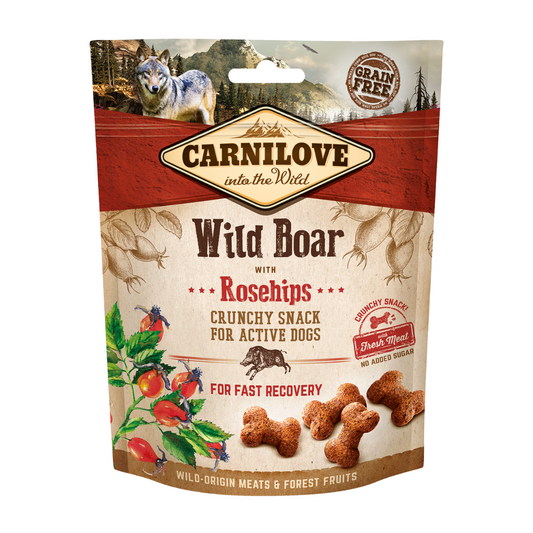 Carnilove Crunchy Snack - Wild Boar with Rosehips (200g) for Dogs